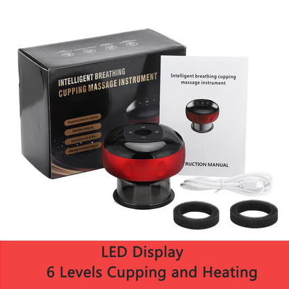 Smart Cupping Heating Massager - 6 or 12 Speed - LED & LCD