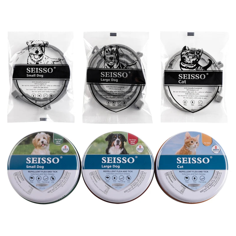 Seisso Dog & Cat Anti-Flea And Tick Collars - Waterproof