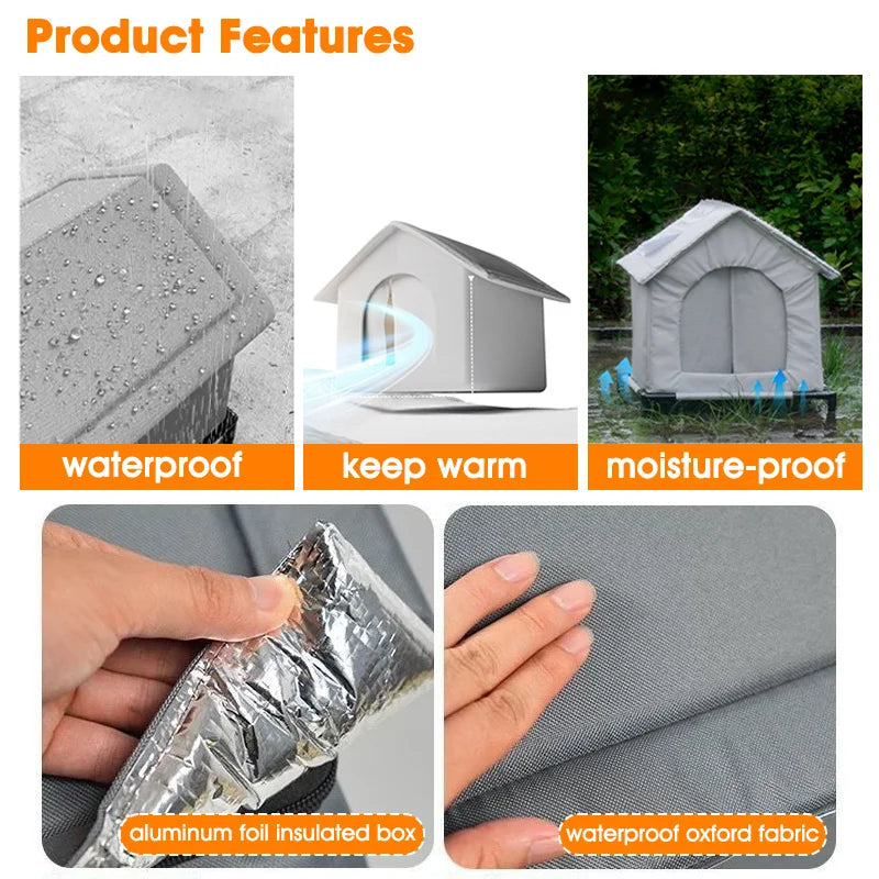 Insulated Cat House - Waterproof - Outdoor or Indoors