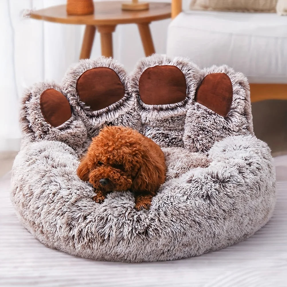 Luxury Claw Anti-Anxiety Plush Pet Bed