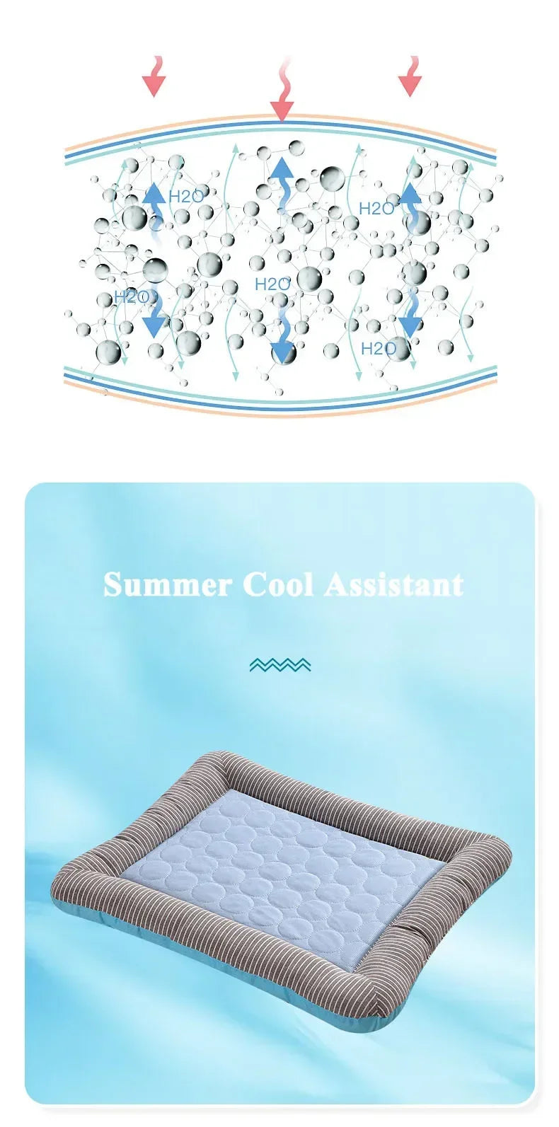 Plush Ice Silk Pet Cooling Anti-Anxiety Mat