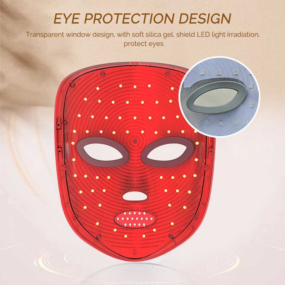7-Color LED Facial Mask – Rechargeable Photon Light Therapy