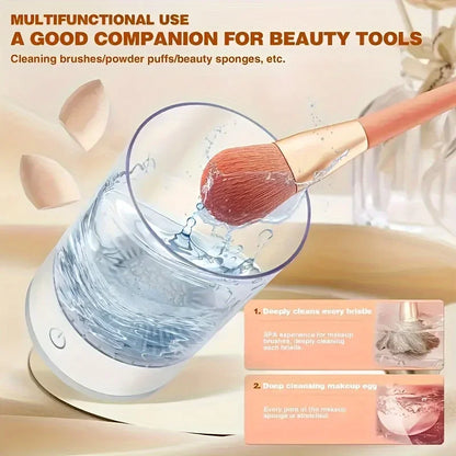 3-in-1 Electric Makeup Brush Cleaner - USB Rechargeable
