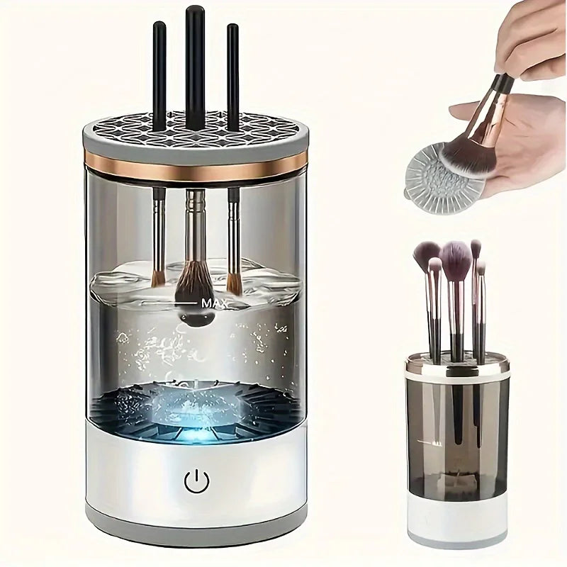 3-in-1 Electric Makeup Brush Cleaner - USB Rechargeable