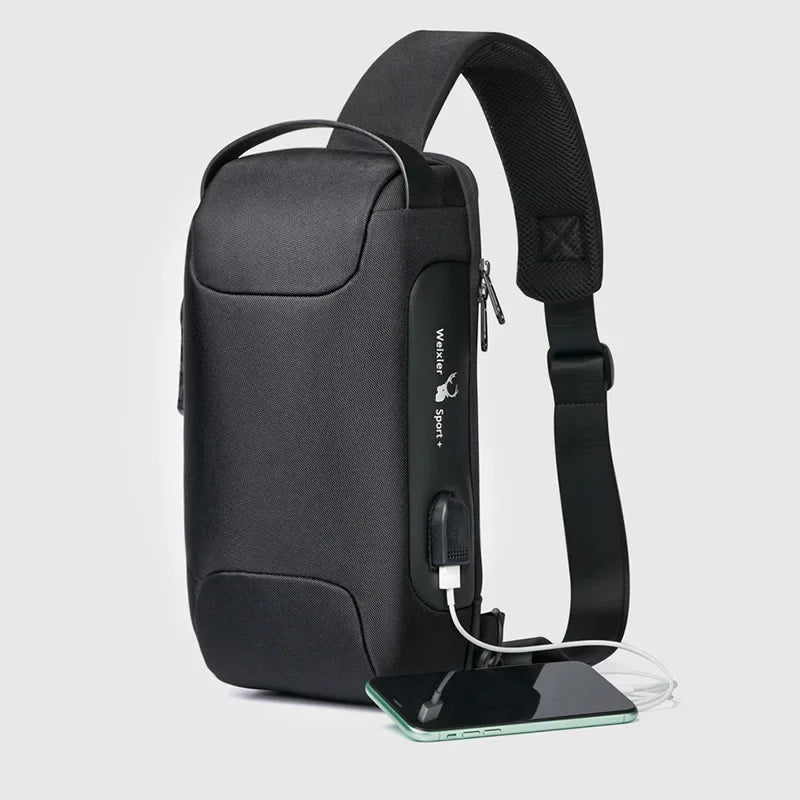 Anti-Theft Crossbody Travel Bag - Pickpocket-Proof Sling with USB Charging