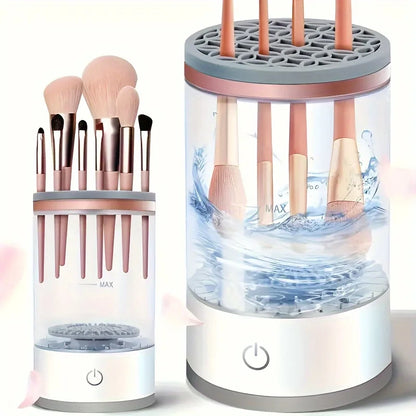 3-in-1 Electric Makeup Brush Cleaner - USB Rechargeable