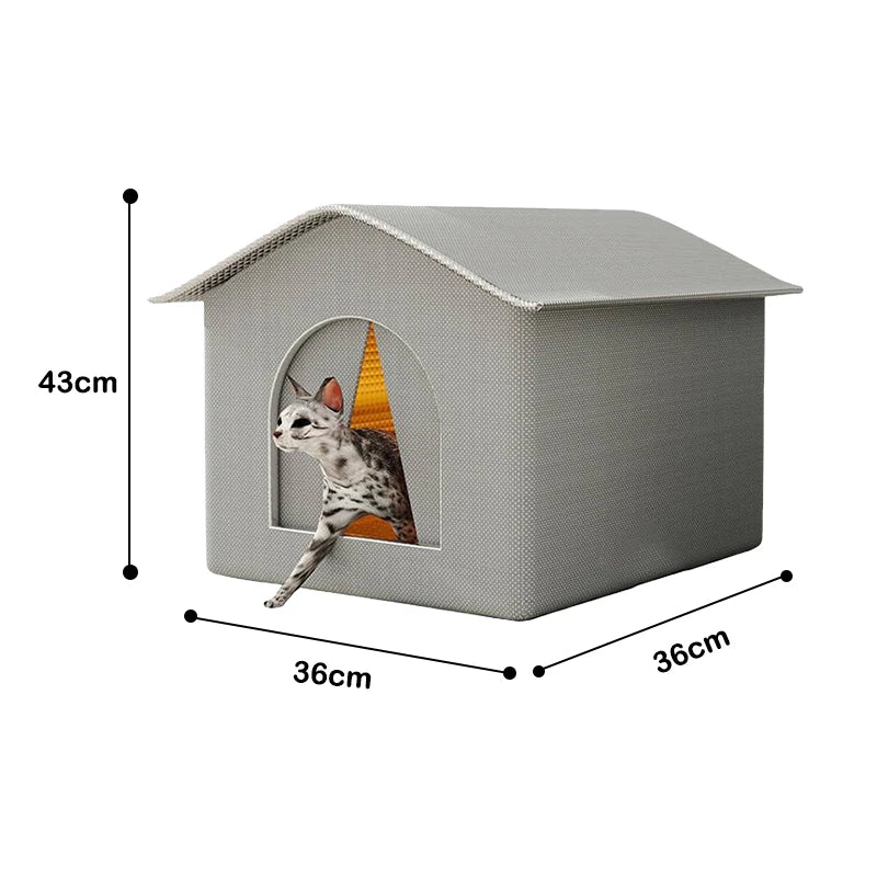 Insulated Cat House - Waterproof - Outdoor or Indoors