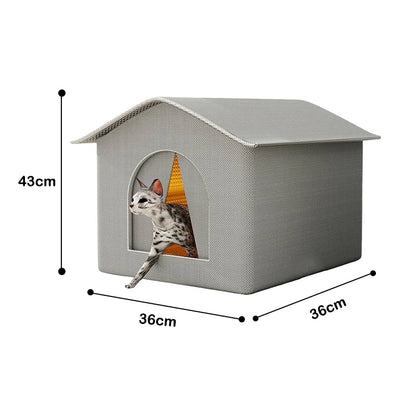 Insulated Cat House - Waterproof - Outdoor or Indoors