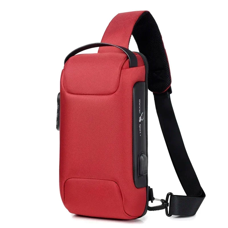 Anti-Theft Crossbody Travel Bag - Pickpocket-Proof Sling with USB Charging