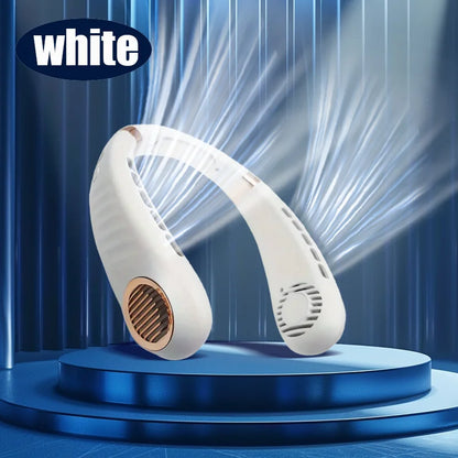 Portable Neck Fan – 5-Speed Hands-Free Cooling - USB Rechargeable & Fast Charging