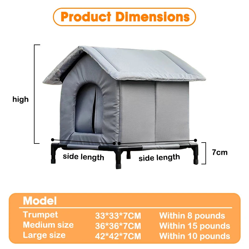 Insulated Cat House - Waterproof - Outdoor or Indoors