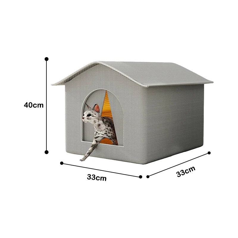 Insulated Cat House - Waterproof - Outdoor or Indoors