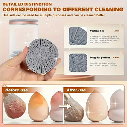 3-in-1 Electric Makeup Brush Cleaner - USB Rechargeable