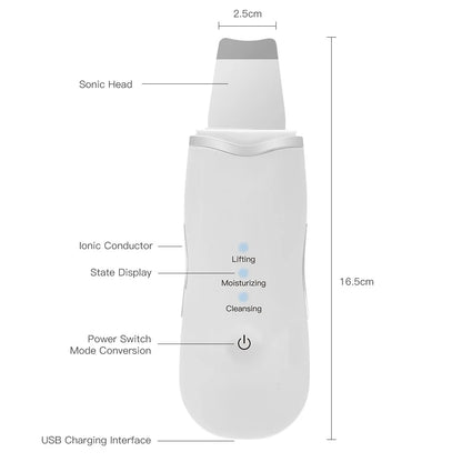 Ultrasonic Skin Deep Pore Vibrating Blackhead Scrubber