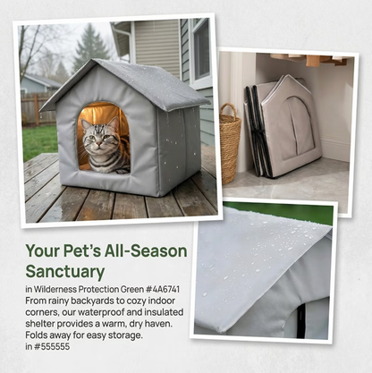 Insulated Cat House - Waterproof - Outdoor or Indoors