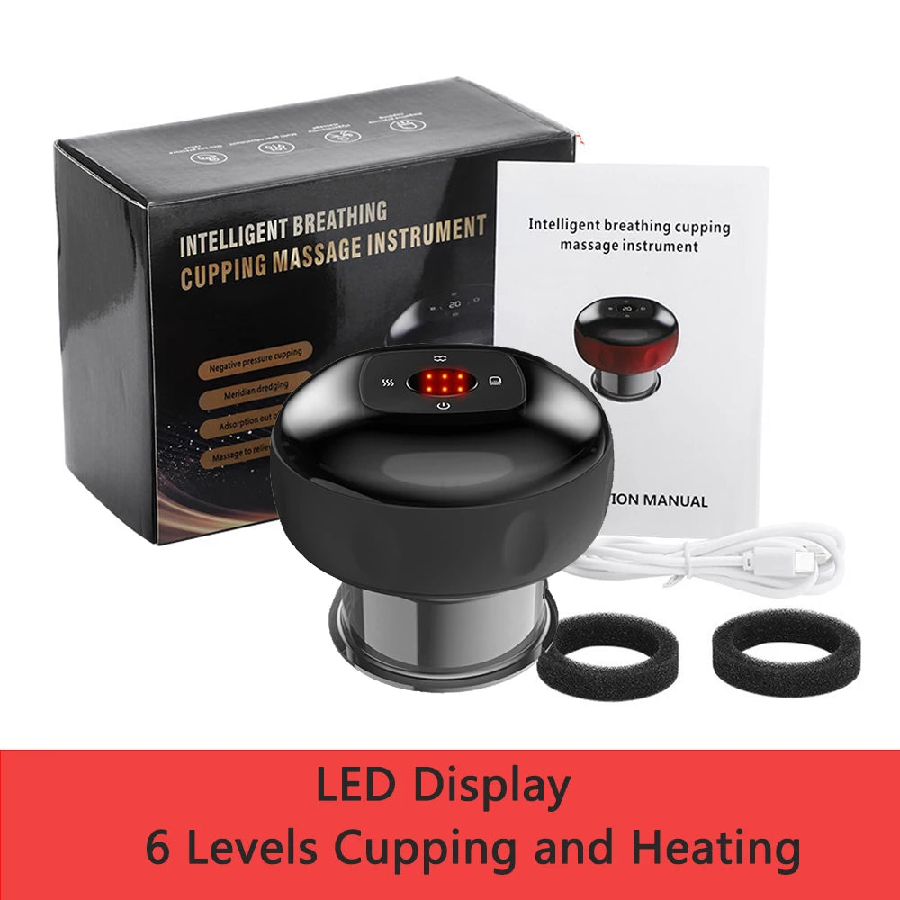 Smart Cupping Heating Massager - 6 or 12 Speed - LED & LCD