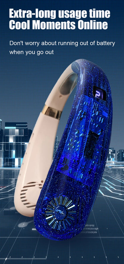 Portable Neck Fan – 5-Speed Hands-Free Cooling - USB Rechargeable & Fast Charging
