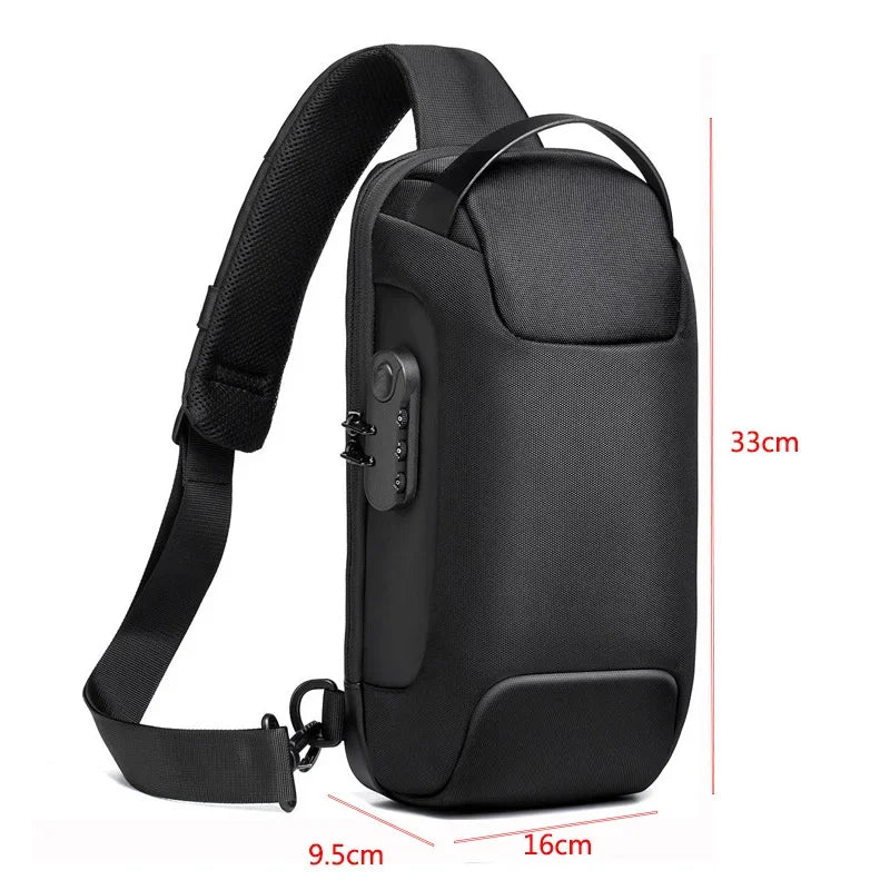 Anti-Theft Crossbody Travel Bag - Pickpocket-Proof Sling with USB Charging