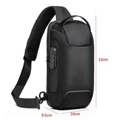 Anti-Theft Crossbody Travel Bag - Pickpocket-Proof Sling with USB Charging