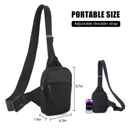 Anti-Theft Crossbody Travel Sling Bag - RFID Blocking & Weatherproof