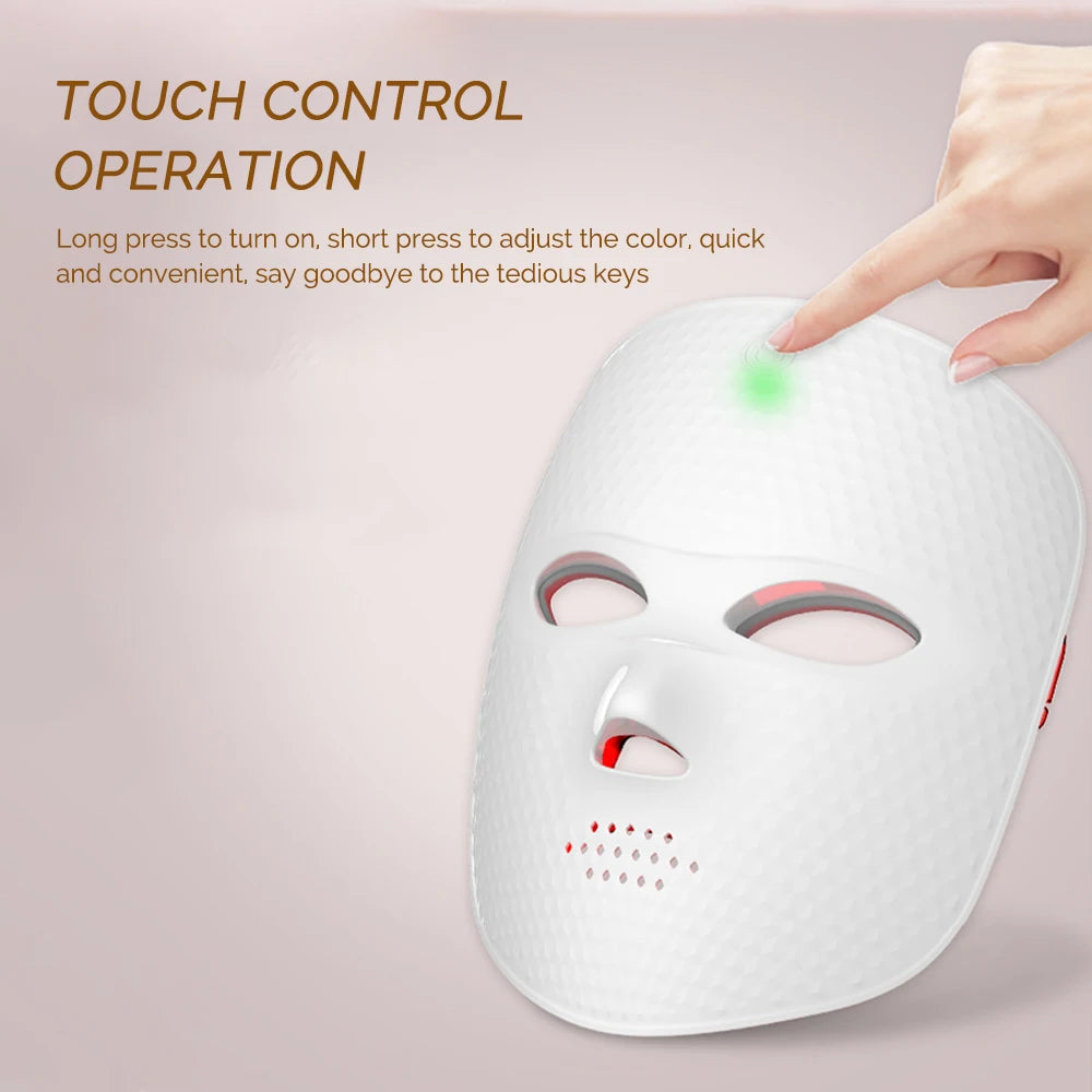 7-Color LED Facial Mask – Rechargeable Photon Light Therapy