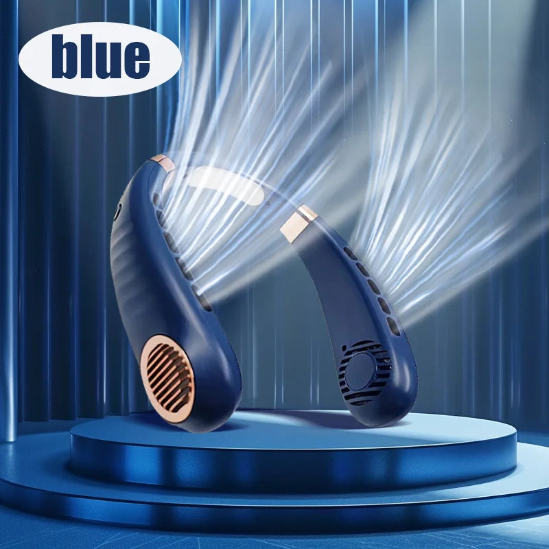 Portable Neck Fan – 5-Speed Hands-Free Cooling - USB Rechargeable & Fast Charging