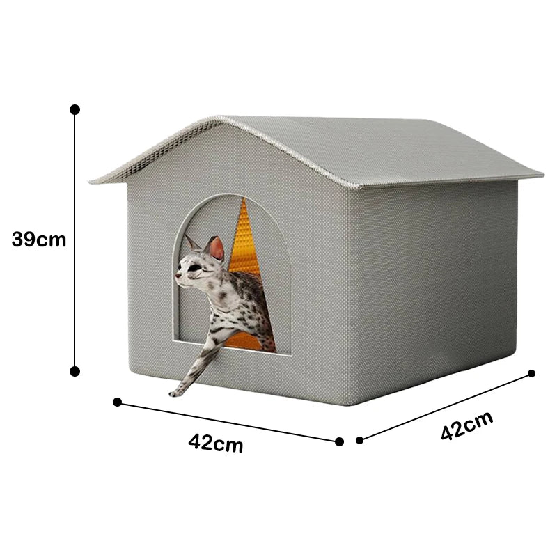 Insulated Cat House - Waterproof - Outdoor or Indoors