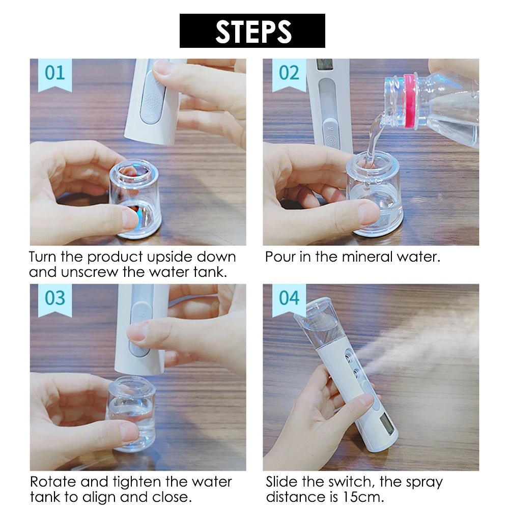 Double Ultrasonic Nano Facial Sprayer & Mister