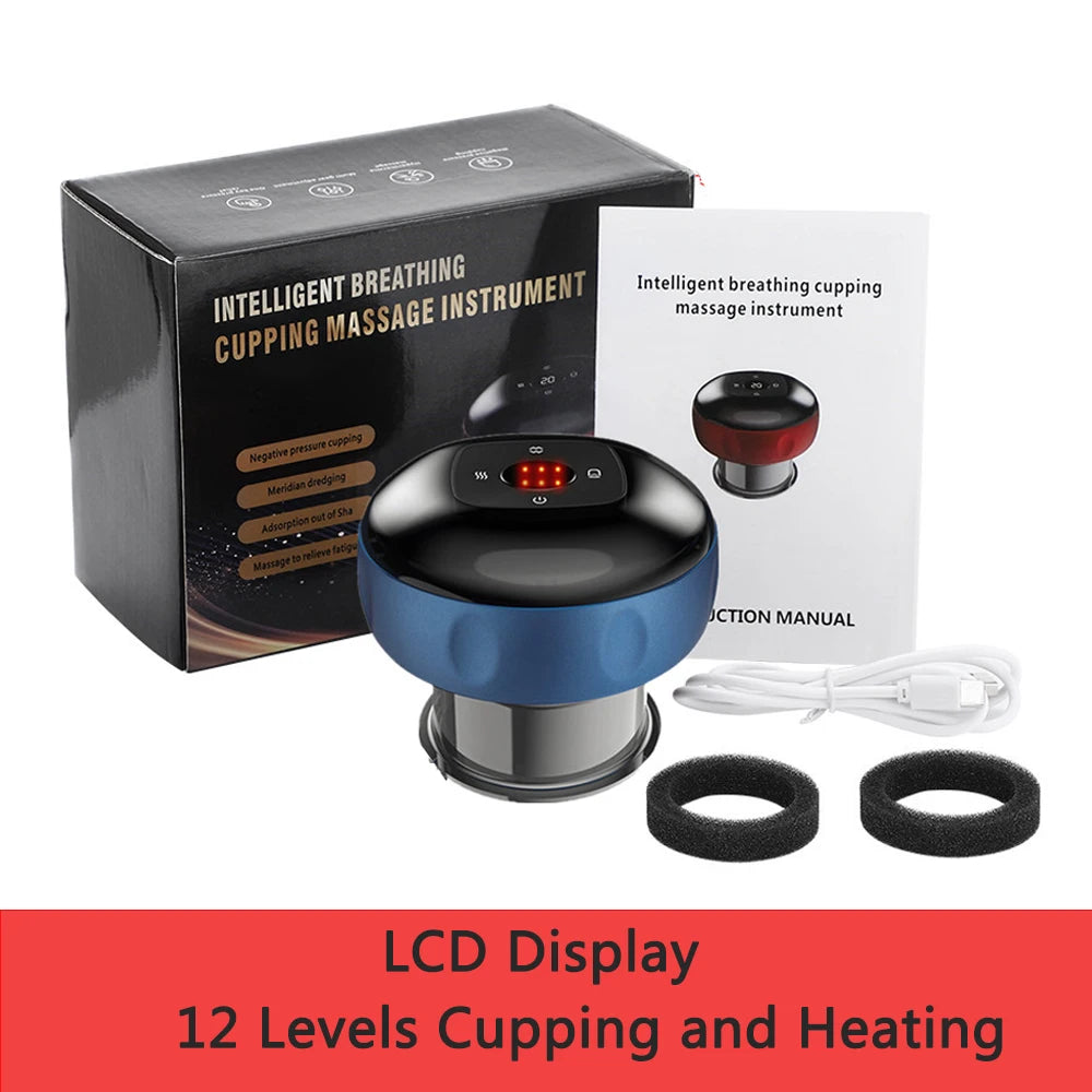 Smart Cupping Heating Massager - 6 or 12 Speed - LED & LCD