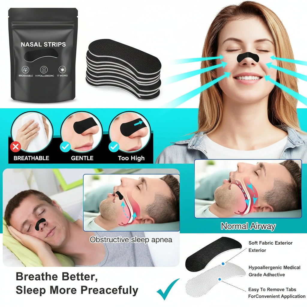 Anti-Snoring Nasal Strips - 30, 90 or 150 Pack