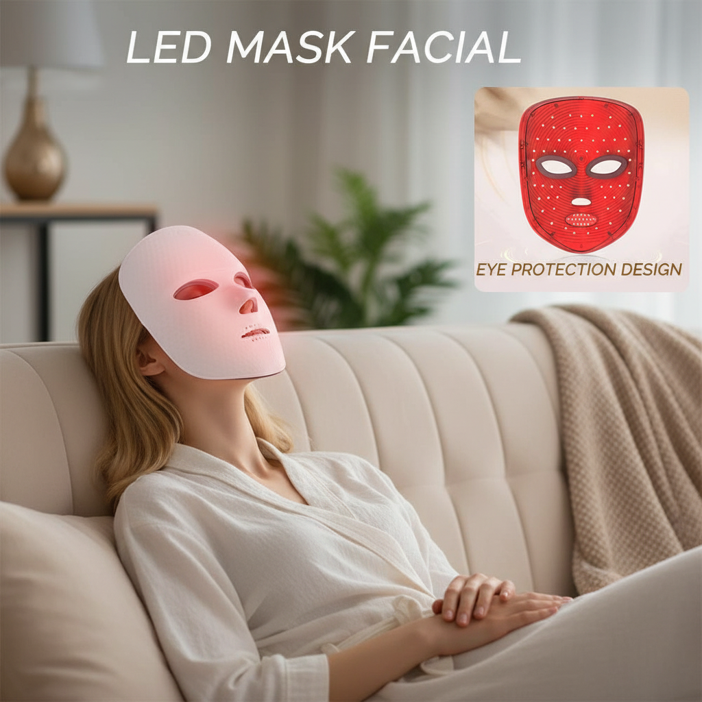 7-Color LED Facial Mask – Rechargeable Photon Light Therapy