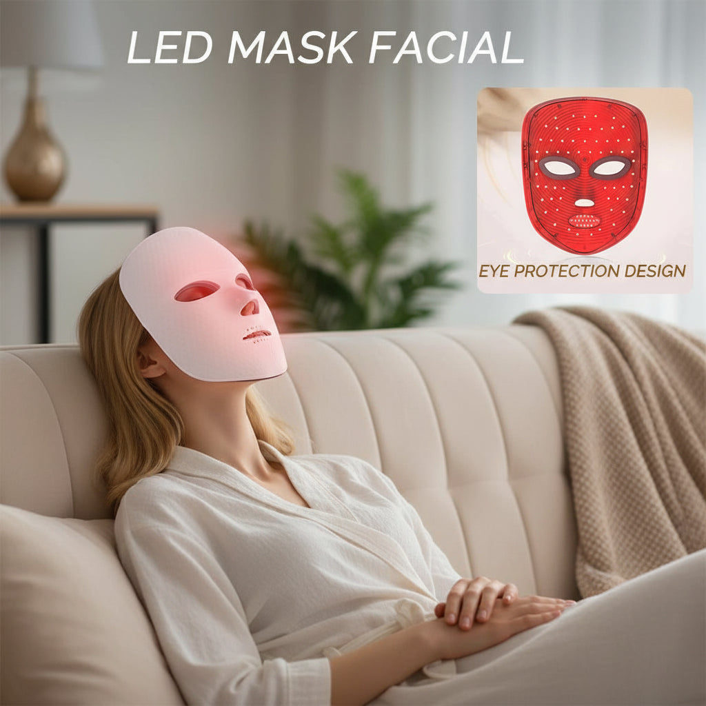 7-Color LED Facial Mask – Rechargeable Photon Light Therapy
