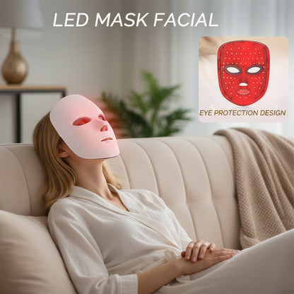 7-Color LED Facial Mask – Rechargeable Photon Light Therapy