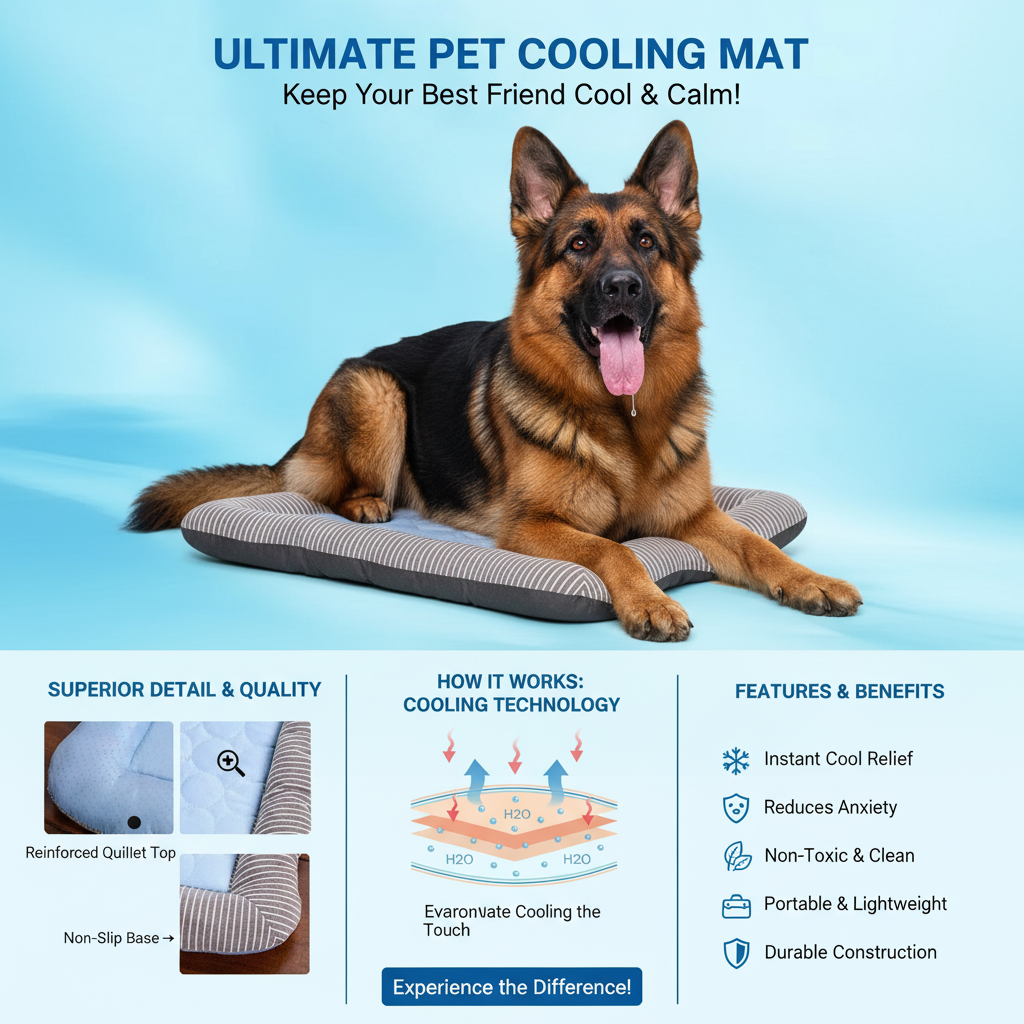Plush Ice Silk Pet Cooling Anti-Anxiety Mat