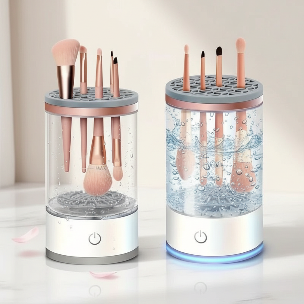 3-in-1 Electric Makeup Brush Cleaner - USB Rechargeable