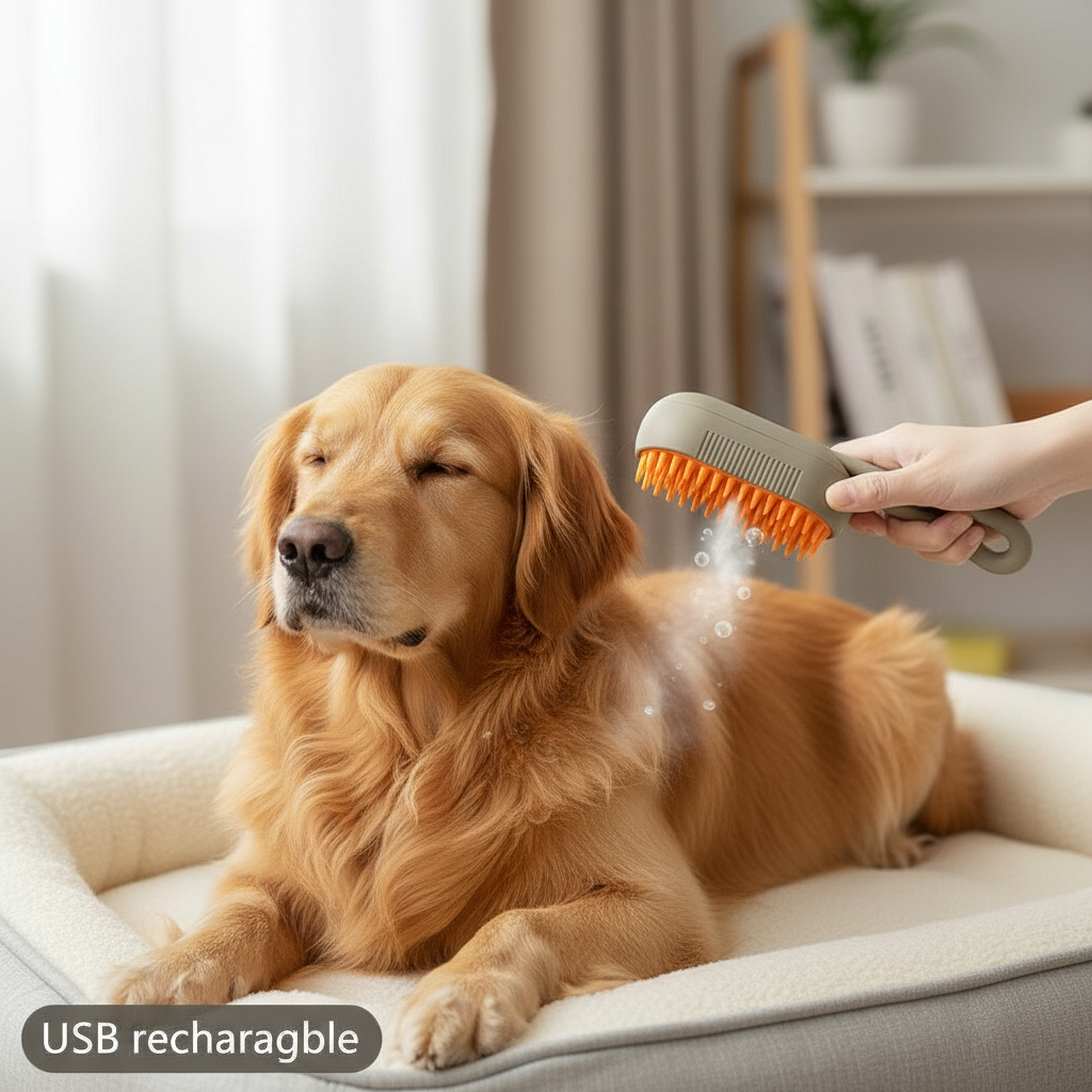 3-in-1 Steam Pet Brush - Steam Grooming