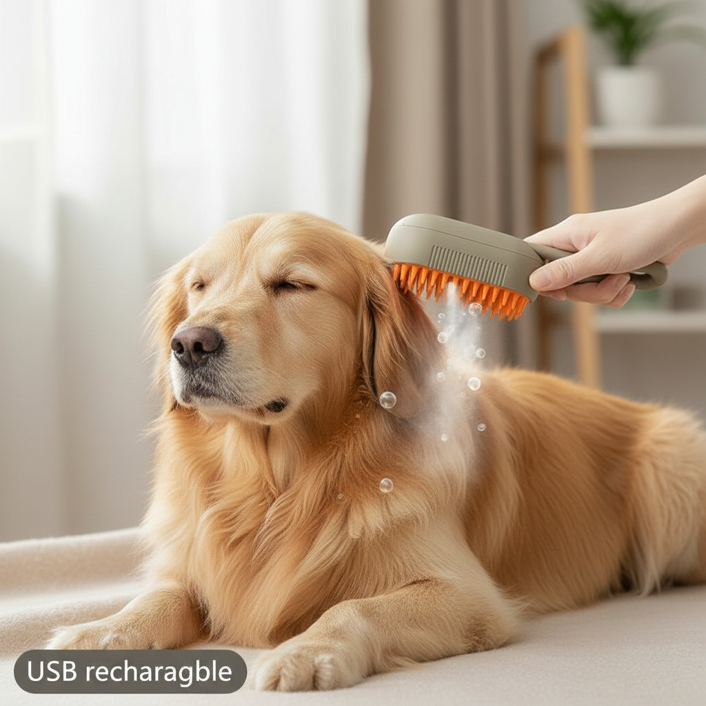 3-in-1 Steam Pet Brush - Steam Grooming
