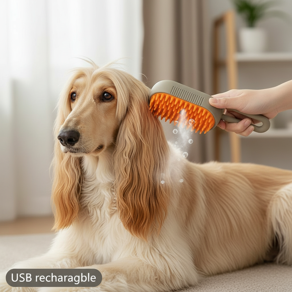 3-in-1 Steam Pet Brush - Steam Grooming