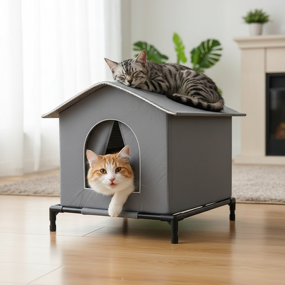 Insulated Cat House - Waterproof - Outdoor or Indoors