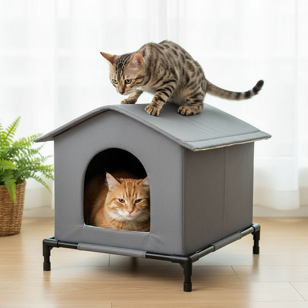 Insulated Cat House - Waterproof - Outdoor or Indoors