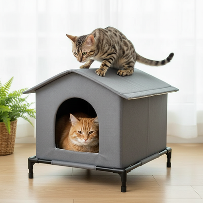 Insulated Cat House - Waterproof - Outdoor or Indoors