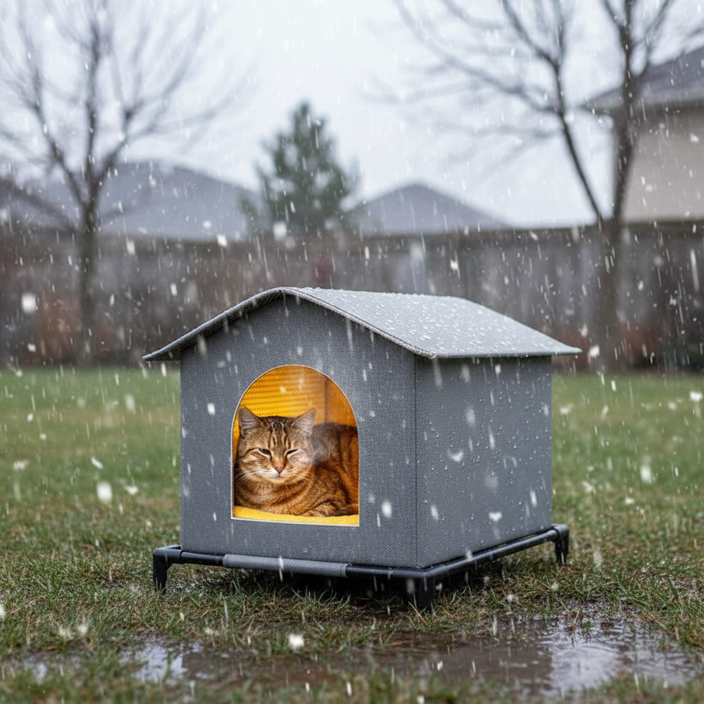Insulated Cat House - Waterproof - Outdoor or Indoors