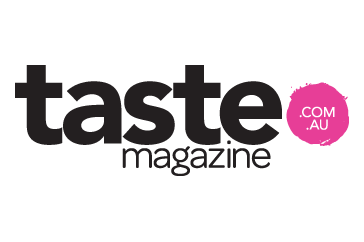 Taste.com.au logo indicating a feature of Life Upgrade Co Titanium boards in their top kitchen gadgets list.